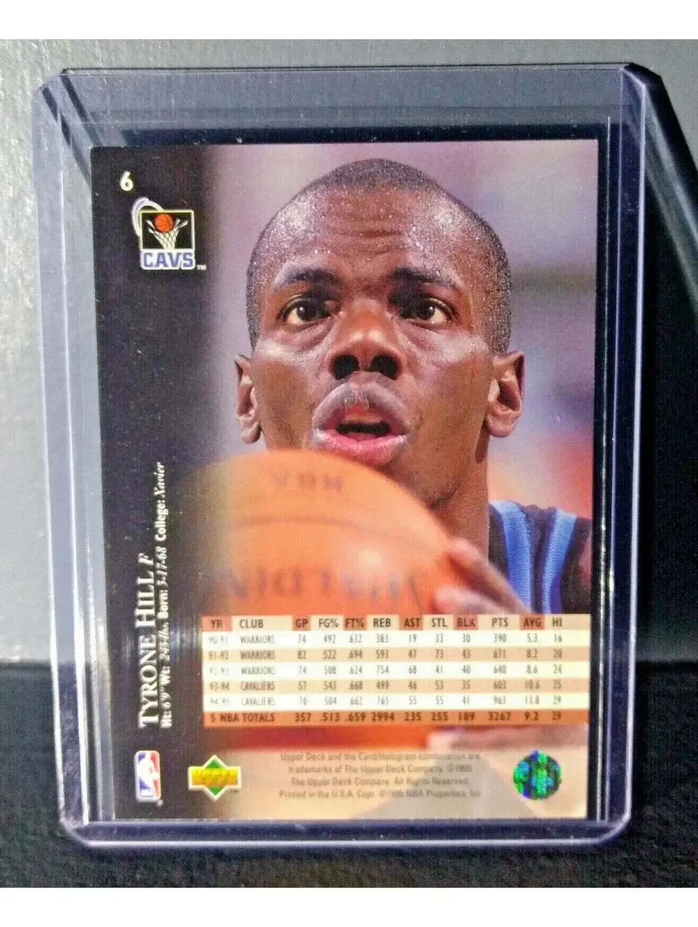 1995-96 Upper Deck Tyrone Hill #6 Basketball Card